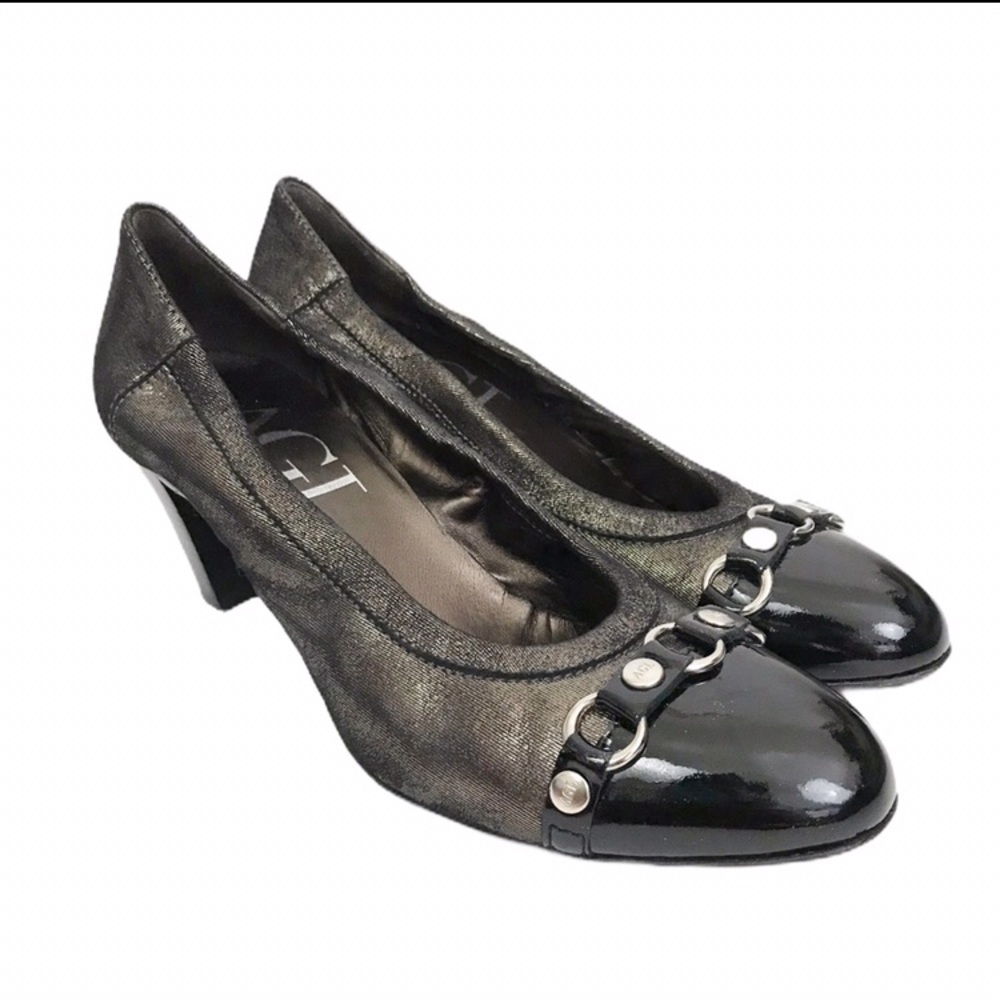 AGL Attilio Giusti Leombruni Leather Metallic Pump
